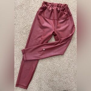 Lululemon Athletica Glossy Burgundy Leggings 25” inseam